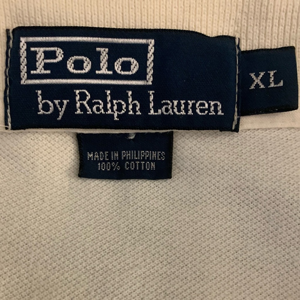 RL POLO SS All Cotton Creamy Tan Two Button Polo - Picture 3 of 6
